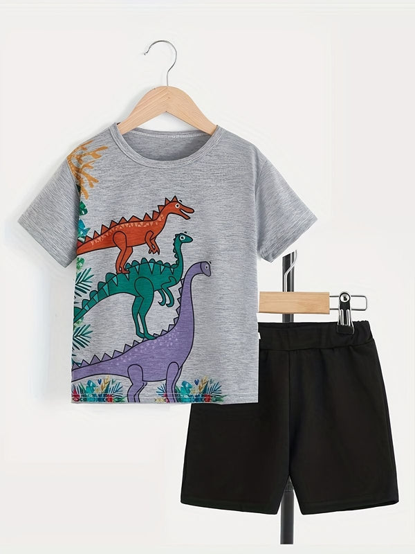 Three Dinosaurs Printed Nicker Shirts