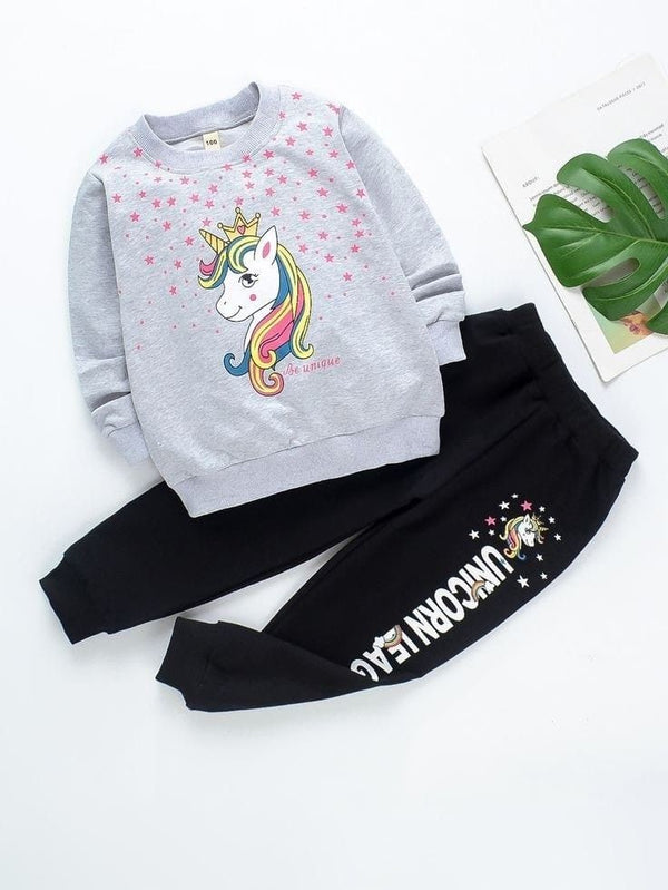 Unicorn Grey & Black winter Tracksuit