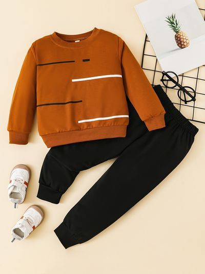 Brown Lines Winter Tracksuit