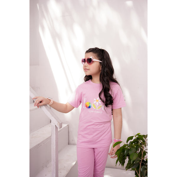 Girl Flowers Trouser Shirt