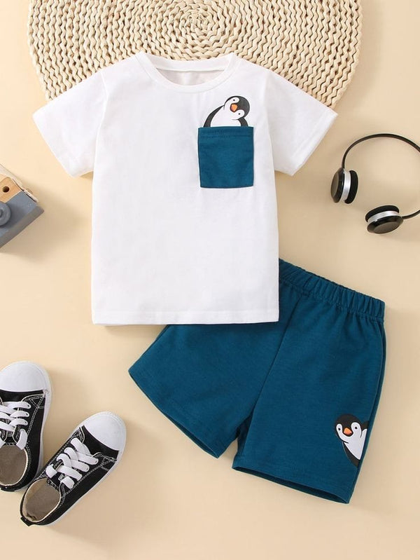 Penguin Teal Blue Nicker Shirt