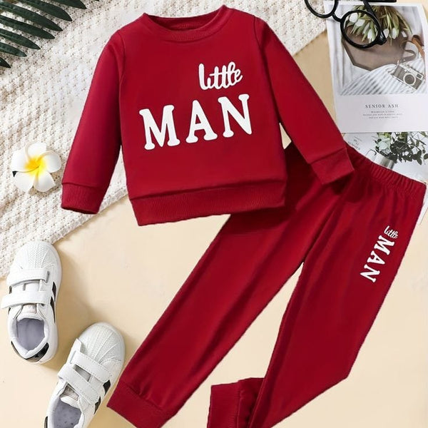 Little Man Red Winter Tracksuit