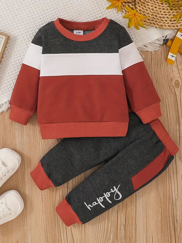 Orange Happy Winter Tracksuit