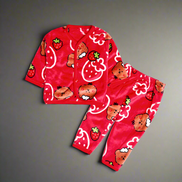 Red Strawberry Button Down 2 Piece Set