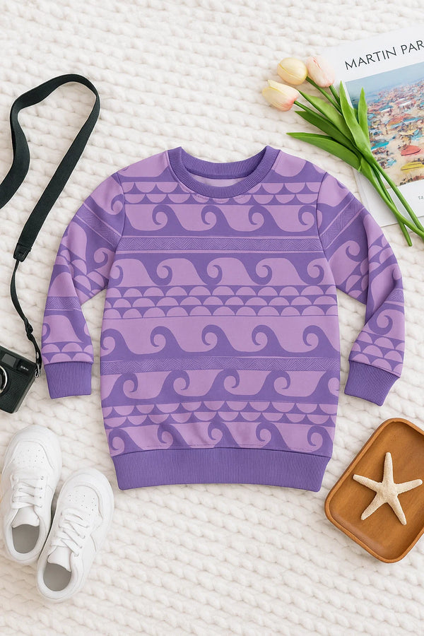 Purple Wavy Winter Shirt