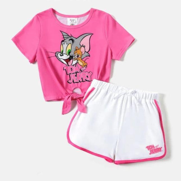 Girls Fashion Tom & Jerry Summer Nicker & Shirt