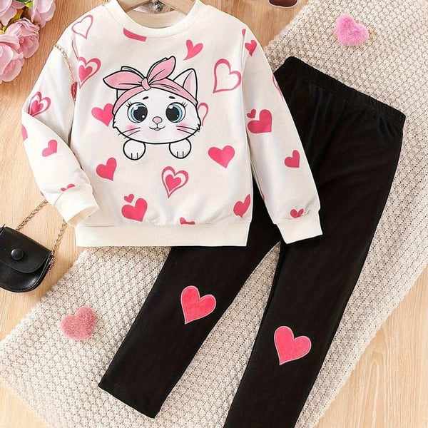 Hearts & Cat Winter Tracksuit