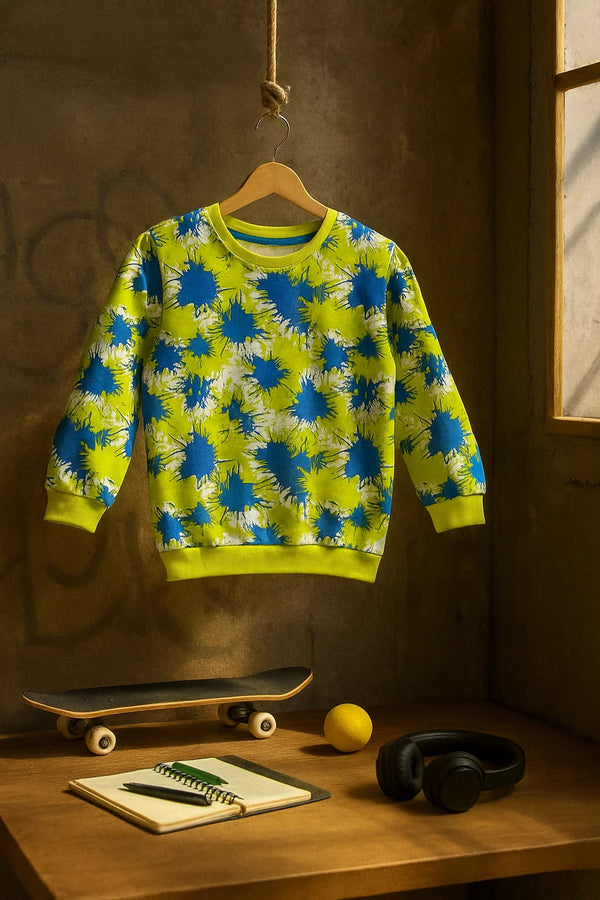 Neon Burst Green Winter Shirt