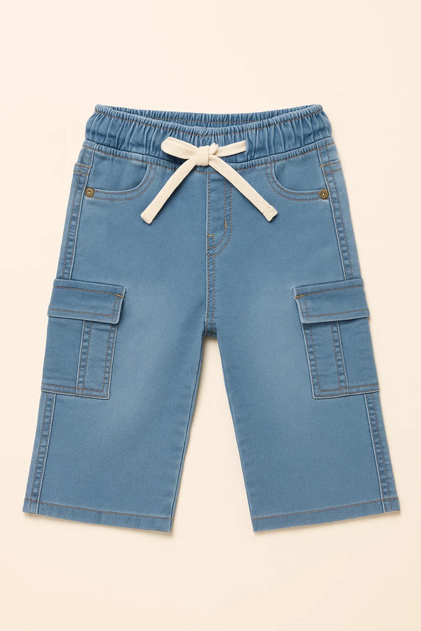 Cargo Denim Shorts - 101