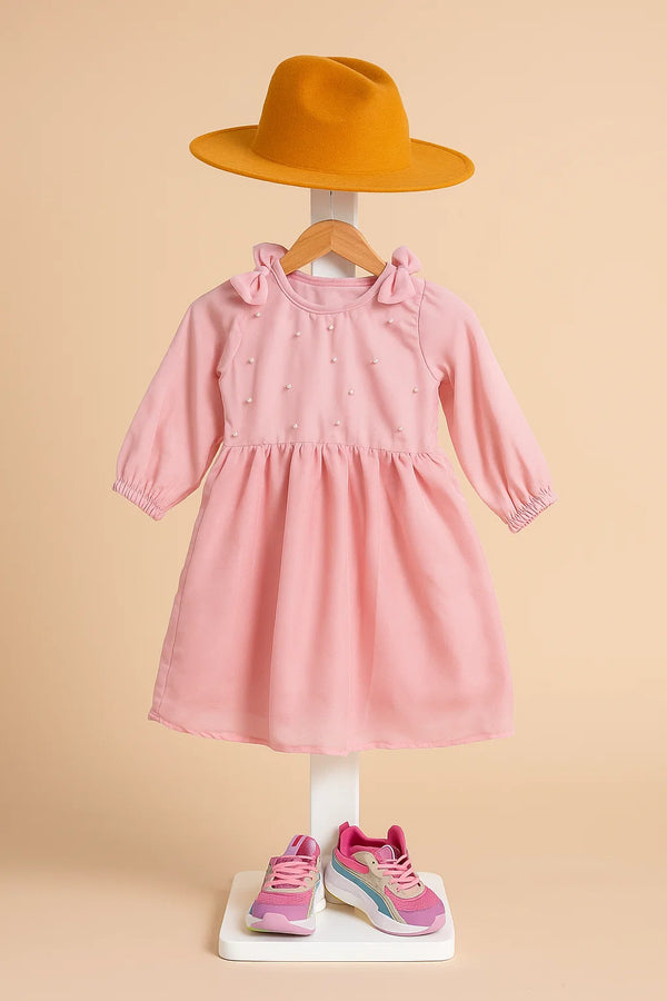 Pearl Glow Velvet Frock