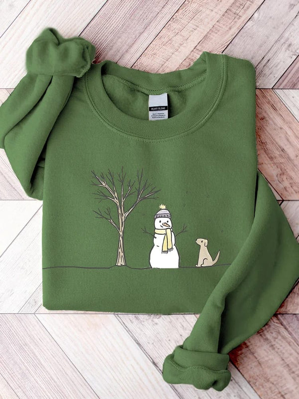 Green Snowman Winter Shirt