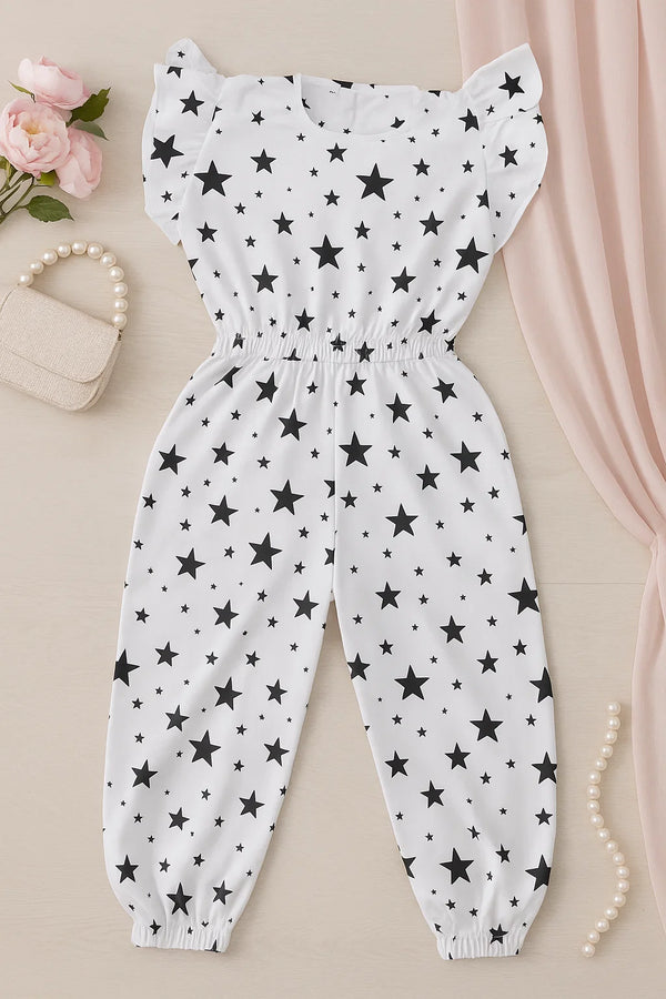 Stars White Stone Linen Jumpsuit