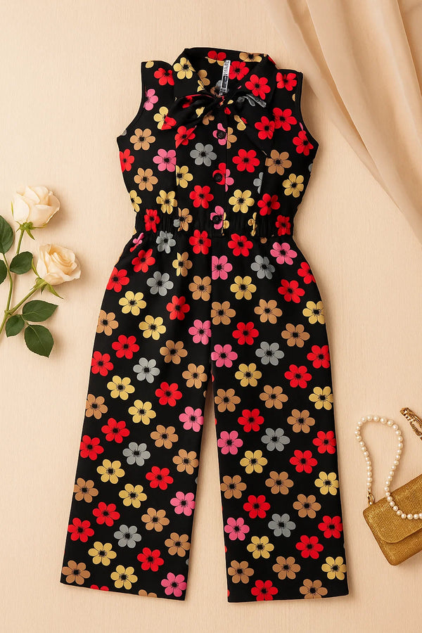 Bloom Floral Stone Linen Jumpsuit
