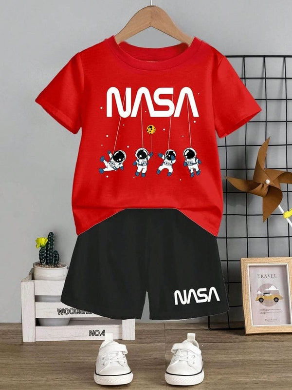 Red & Black Nasa Nicker shirt