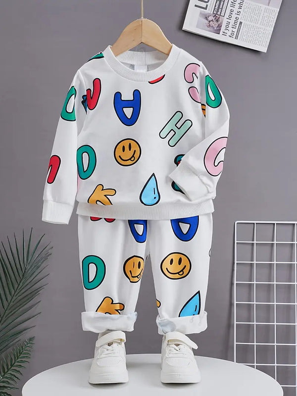 Alphabets Coloured Winter Tracksuit