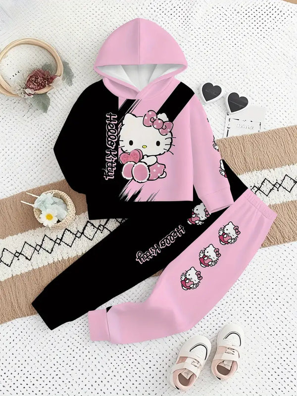 Hello Kitty Hoodie Winter Tracksuit