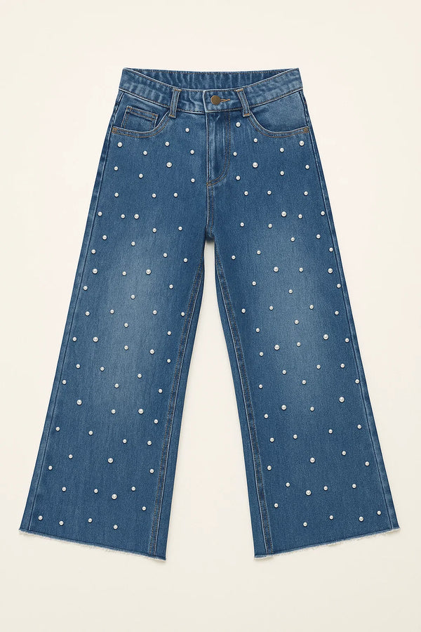 Pearls Flapper Denim Pant