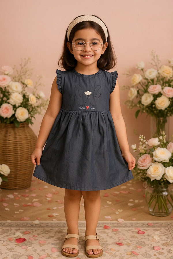 Bunny Wink Denim Frock