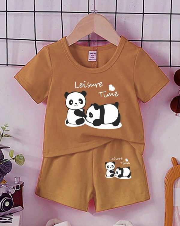 Brown Panda nicker shirt